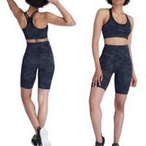 Spanx Look at Me Now Black Camo Seamless Shorts